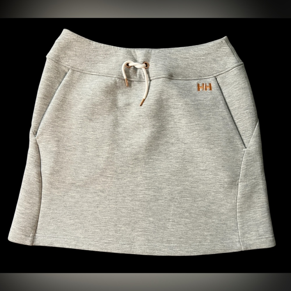 Helly Hensan Naiad Skirt grey thick sweatshirt mini with pockets